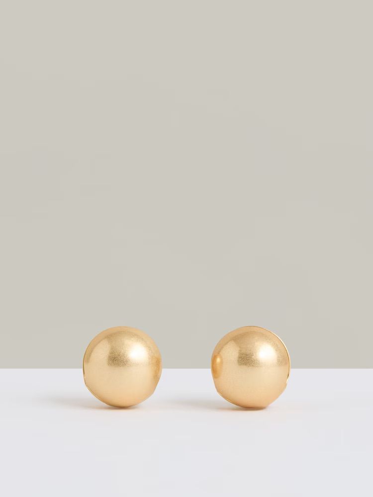 Polished Ball Huggie Earrings 