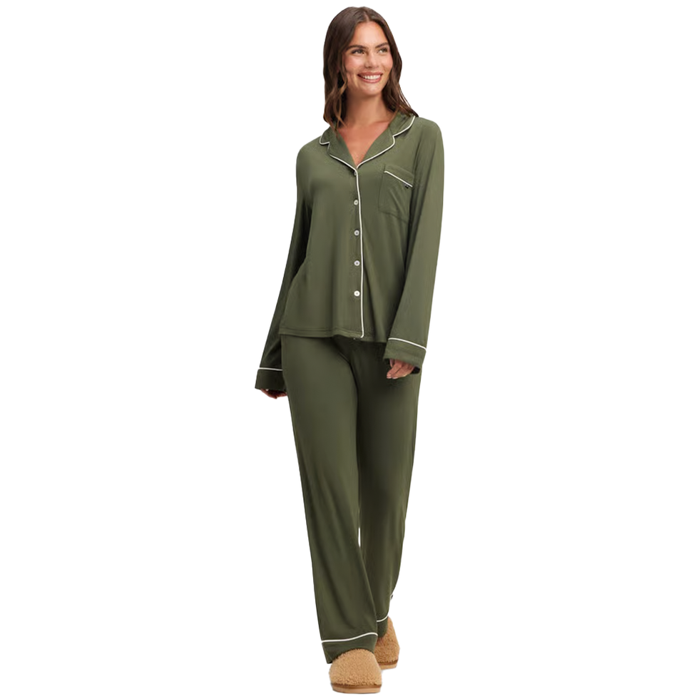 Women's Bamboo Stretch-Knit Long Sleeve Pajama Set