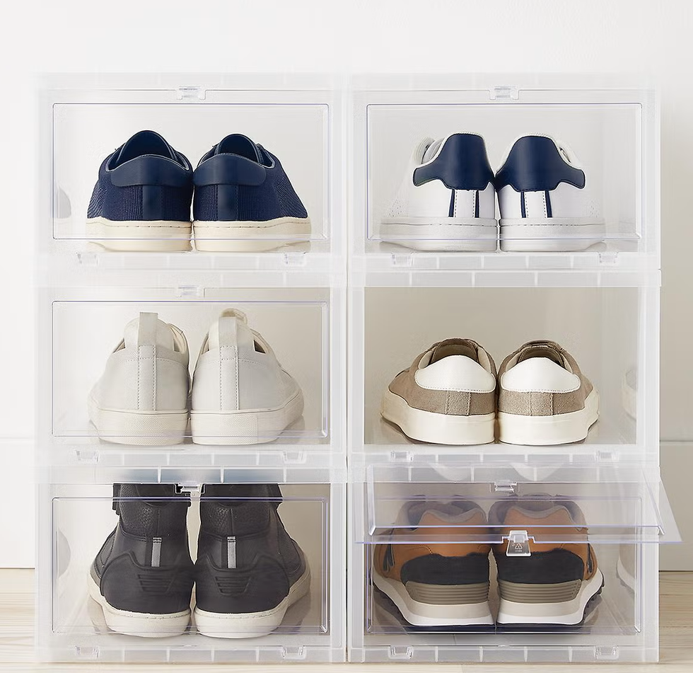 6 Large Drop-Front Shoe Box