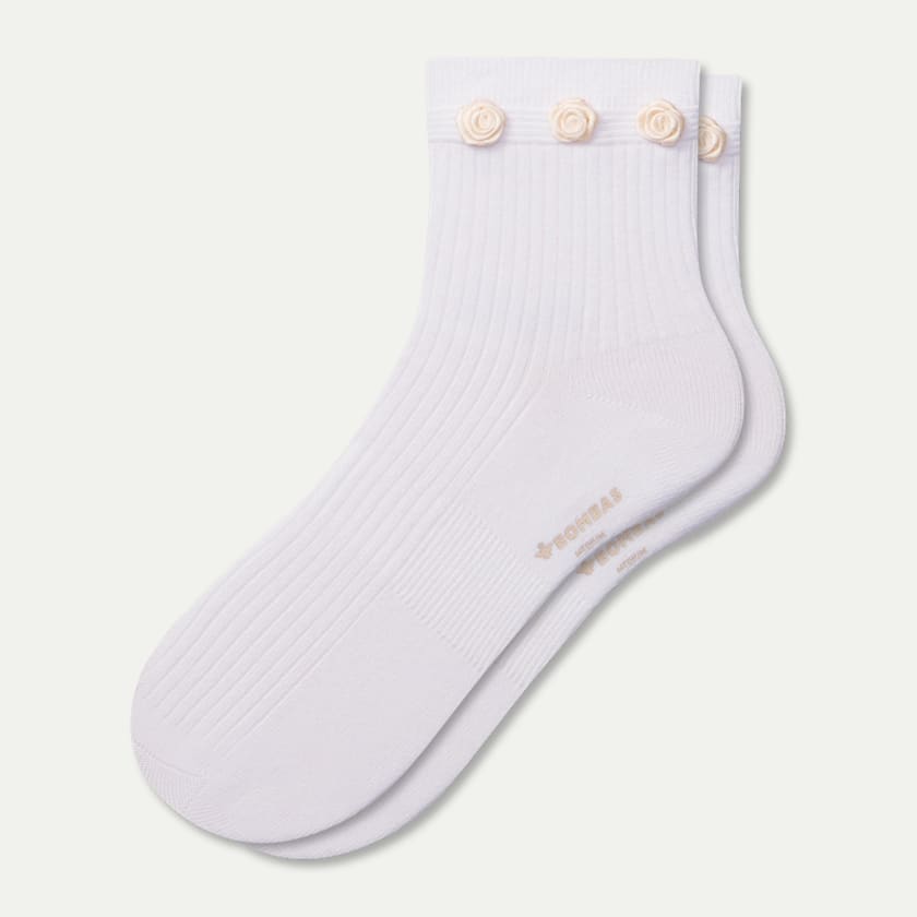 Rosette True Rib Quarter Socks Rosette True Rib Quarter Socks