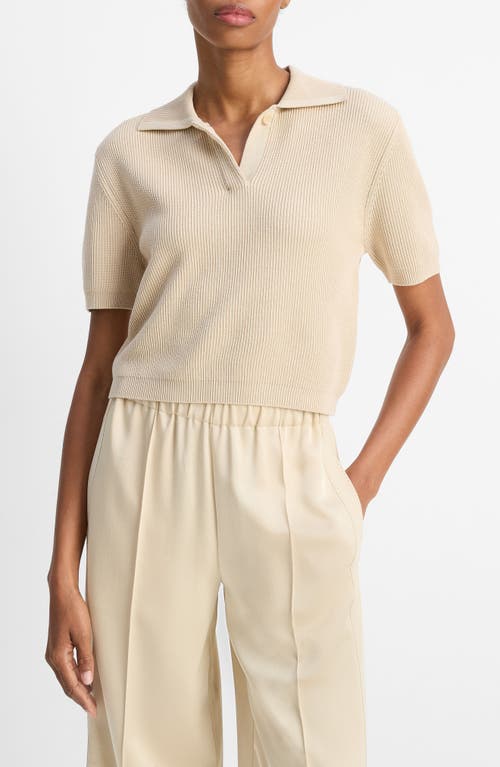 Rib Silk & Cotton Polo 