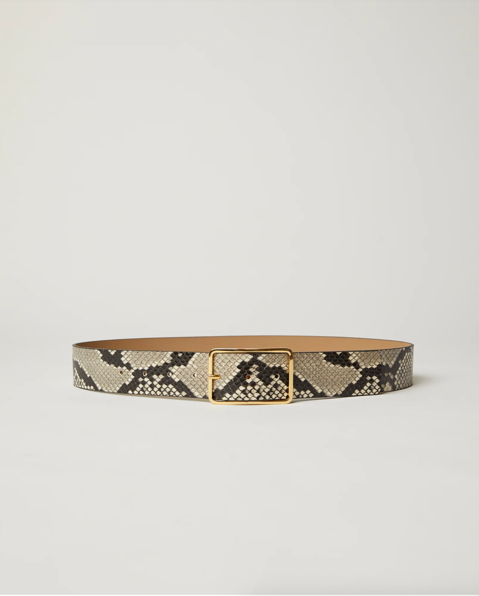 Milla Python Leather Belt 