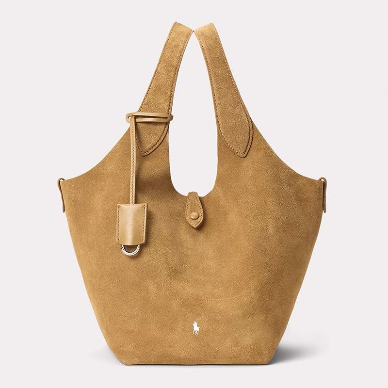 Bolso tote mediano de gamuza Polo Play