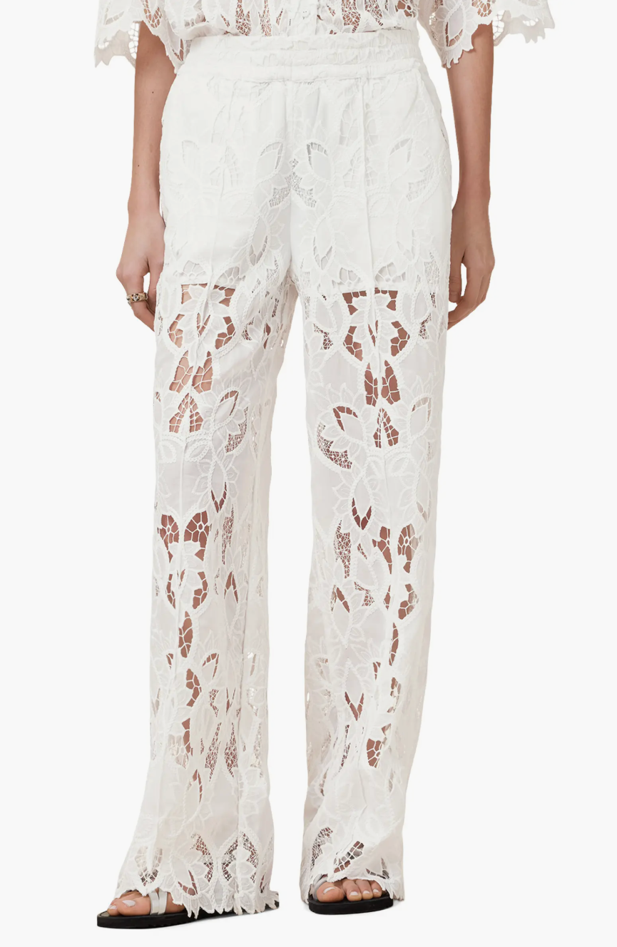 Charli Embroidered Wide Leg Pants