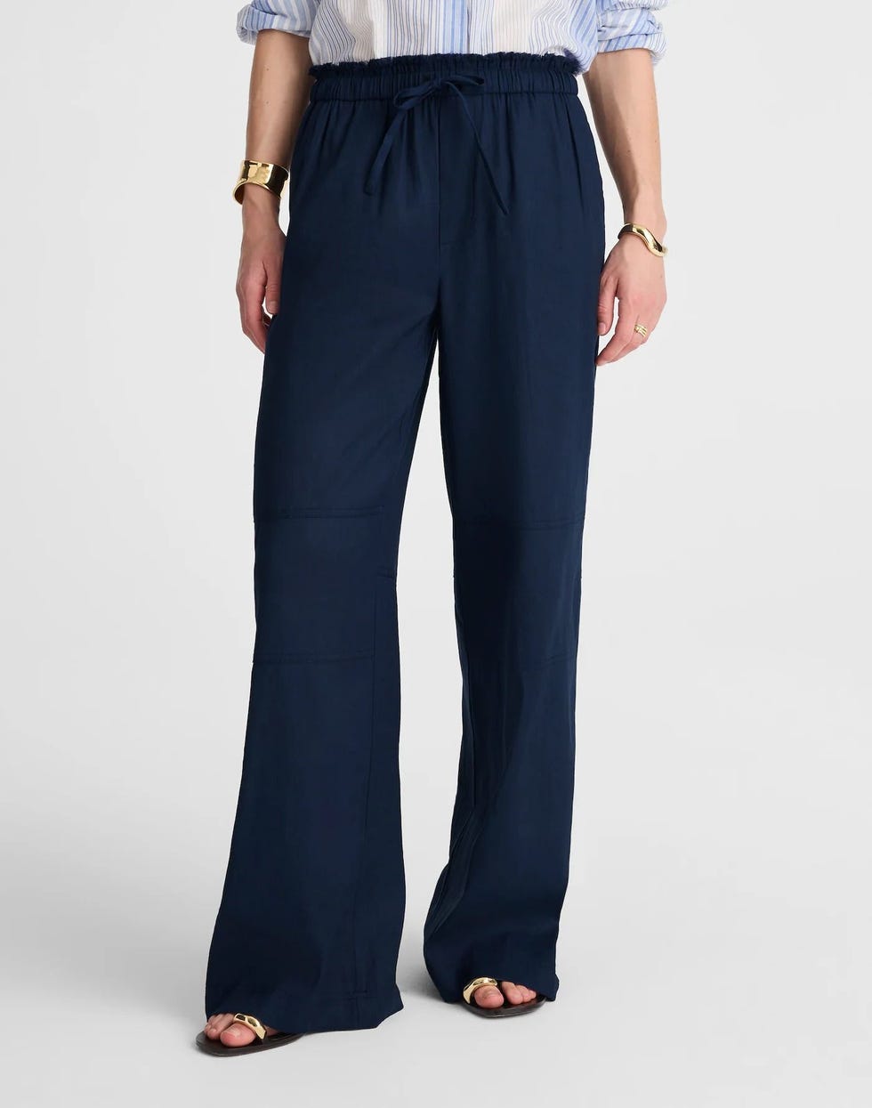 Raw-Edge Drawstring Pant