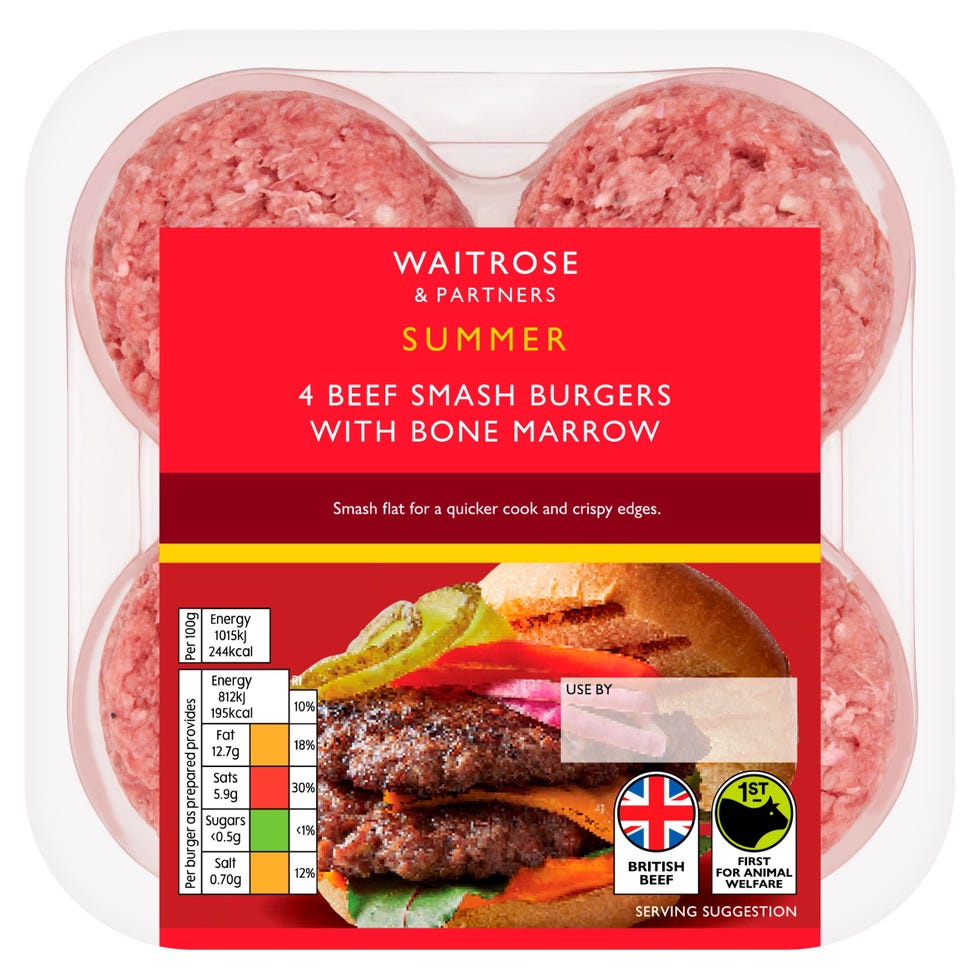Summer Beef Smash Burgers with Bone Marrow 454g