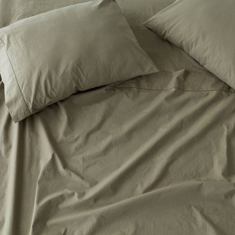 Stonewashed Organic Cotton Percale Sheet Set