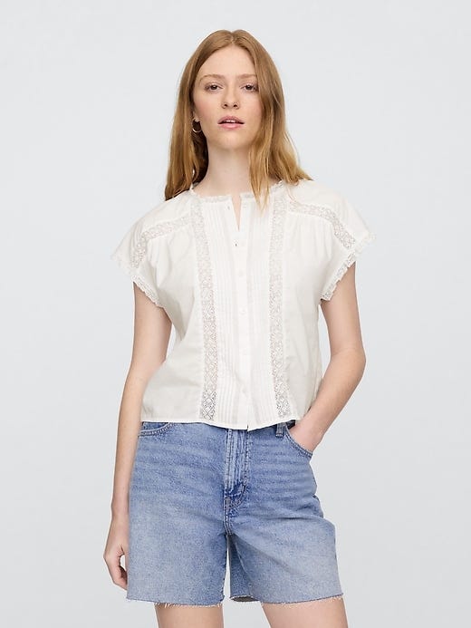 Lace Ruffle Top