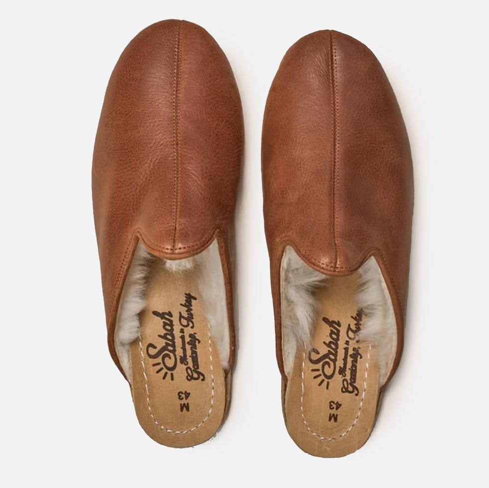 Brown Shearling Baba Slippers