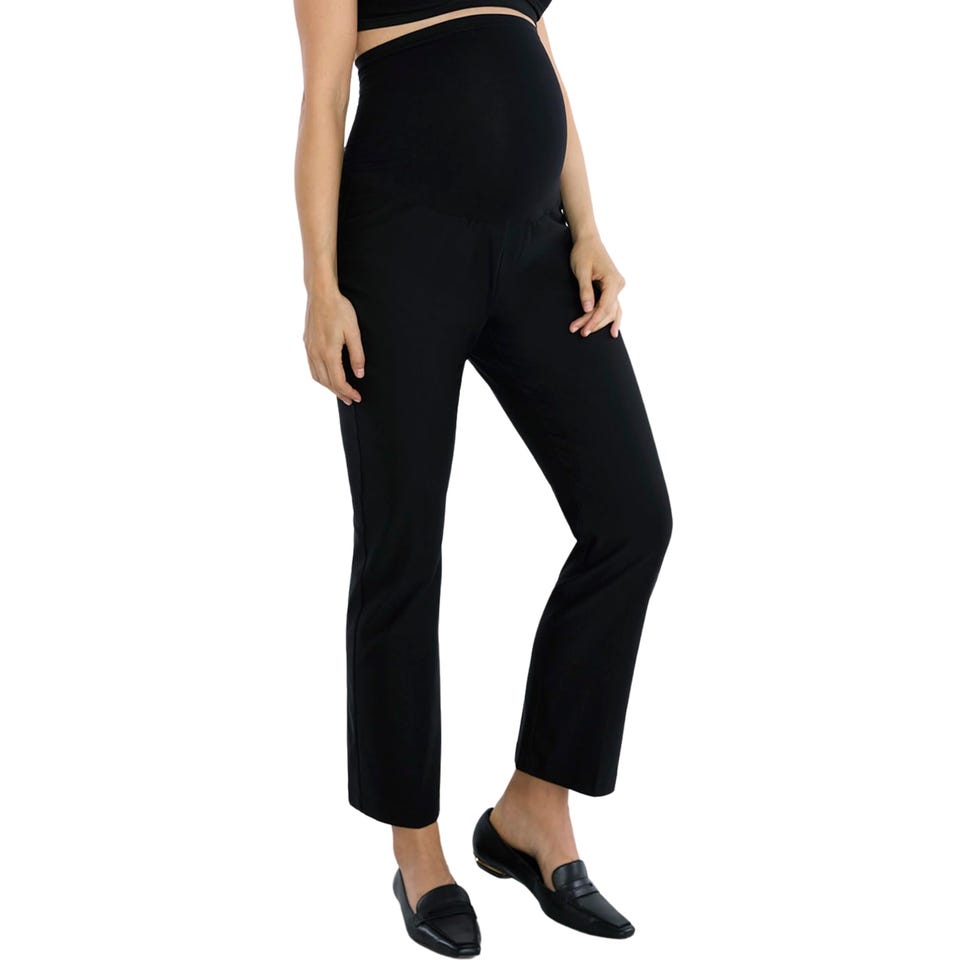 Over-the-Belly Straight Leg Dress Pants 