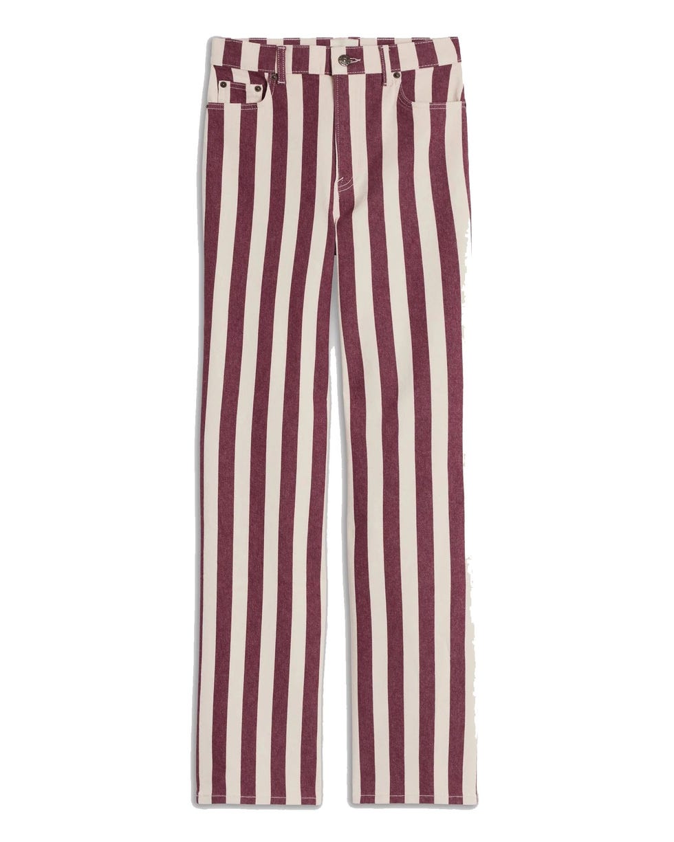 Yüksek Bel Sütun Paça Kot Pantolon