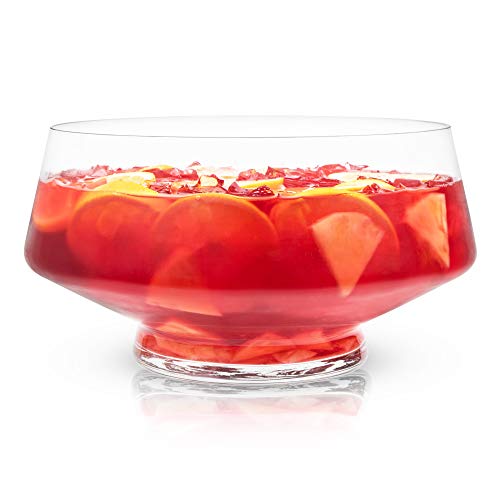 Footed Glass Punch Bowl