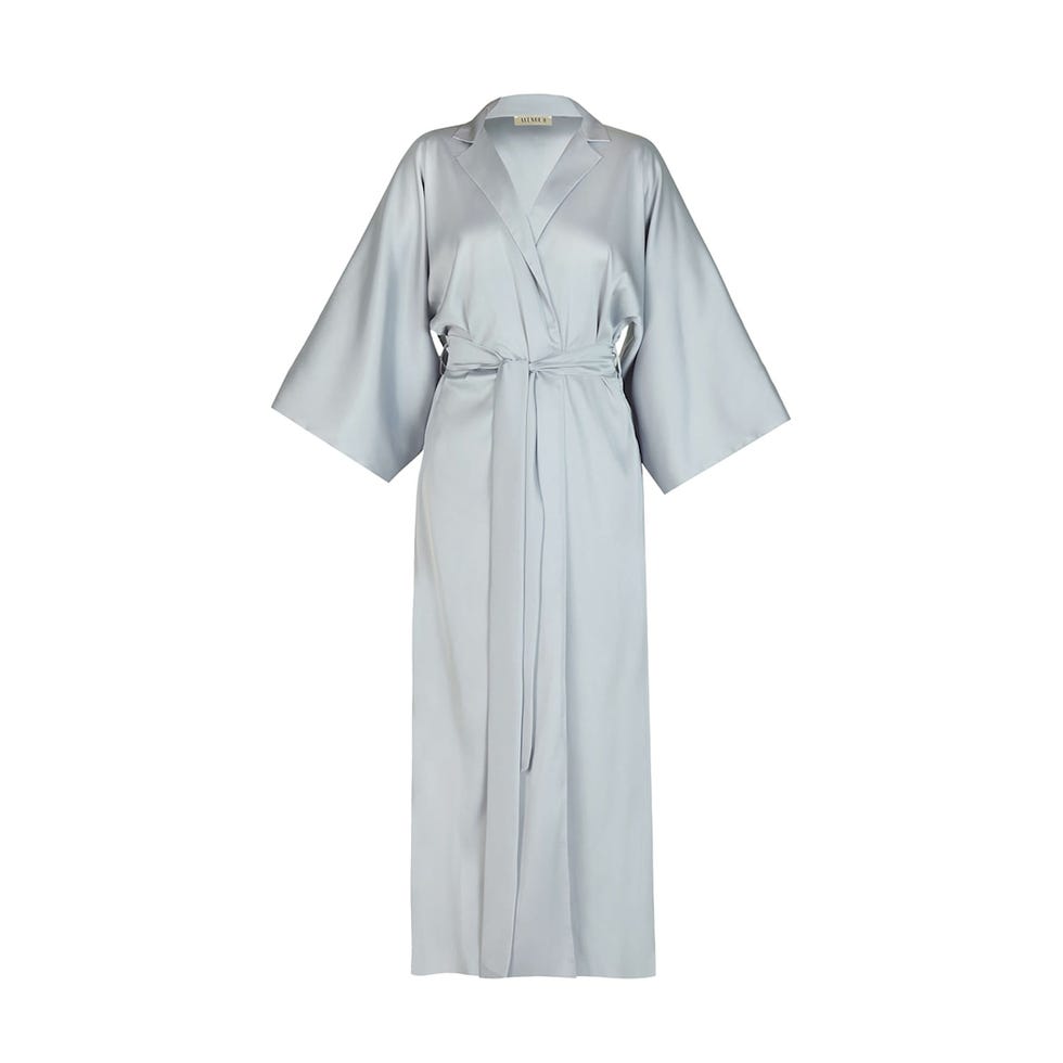 Maxi Silk Collar Robe