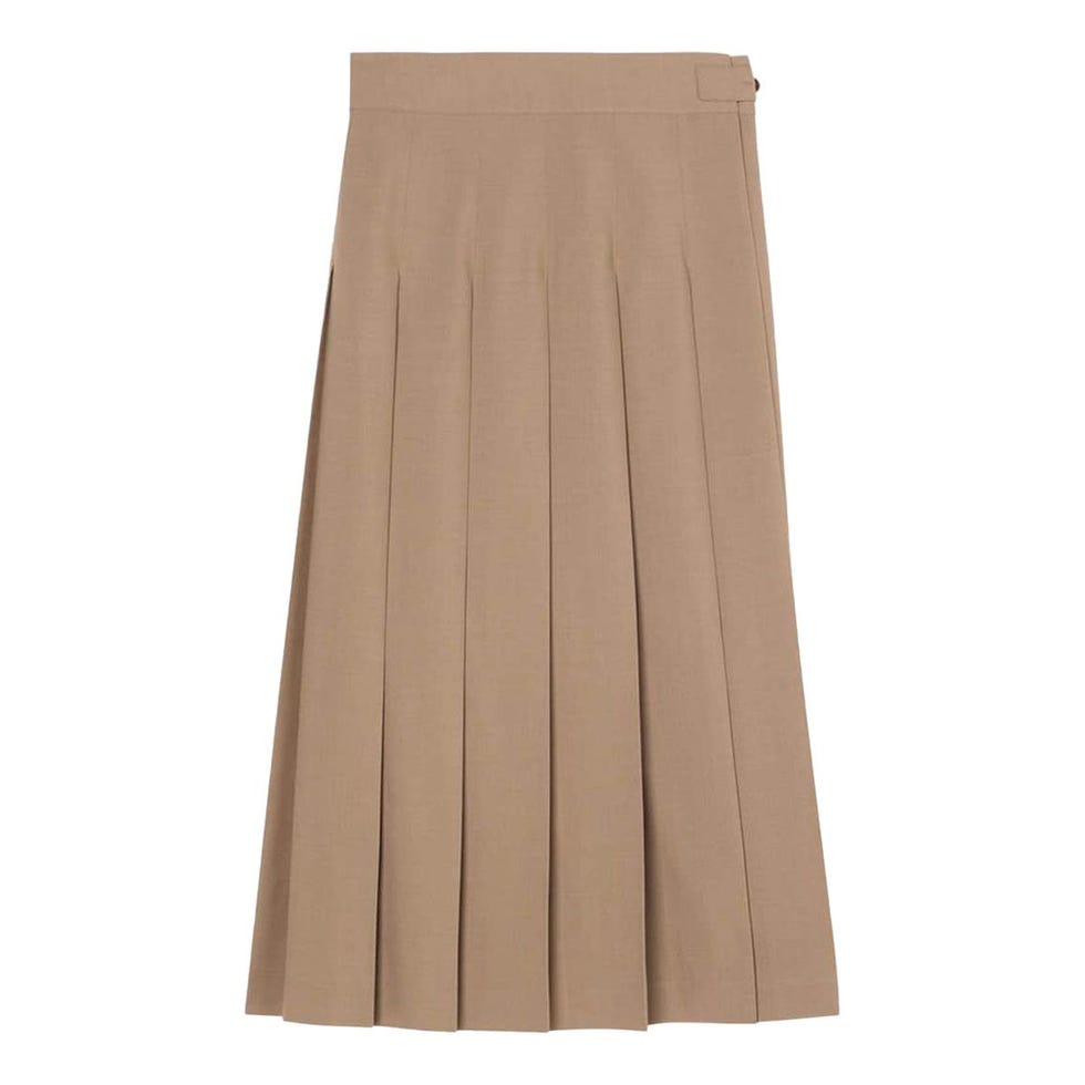Pleated Wrap Skirt