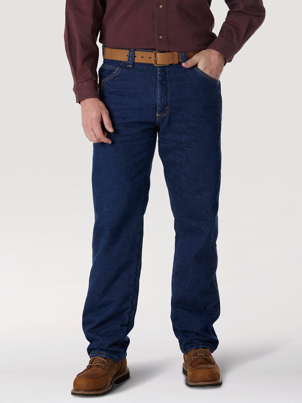 Jeans trapuntati a cinque tasche con fodera Riggs Workwear