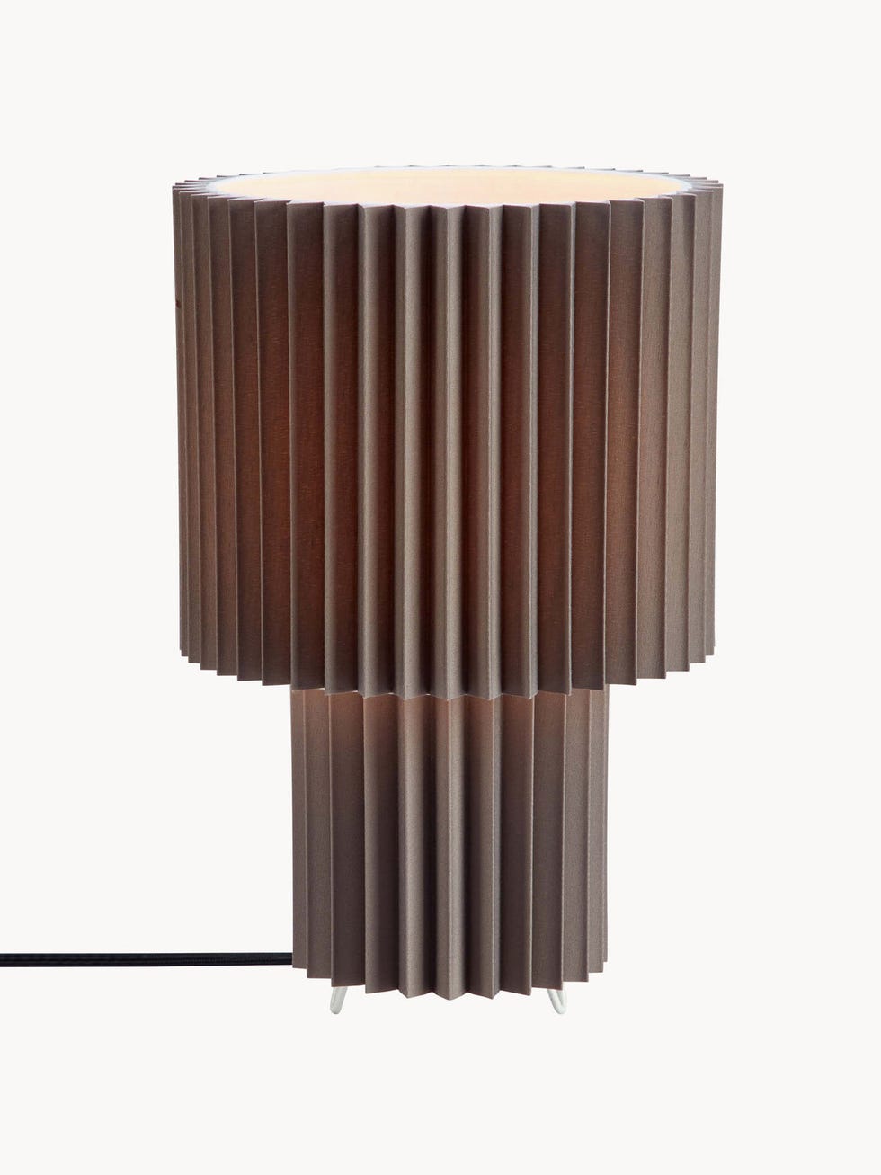 Lámpara de mesa plisada