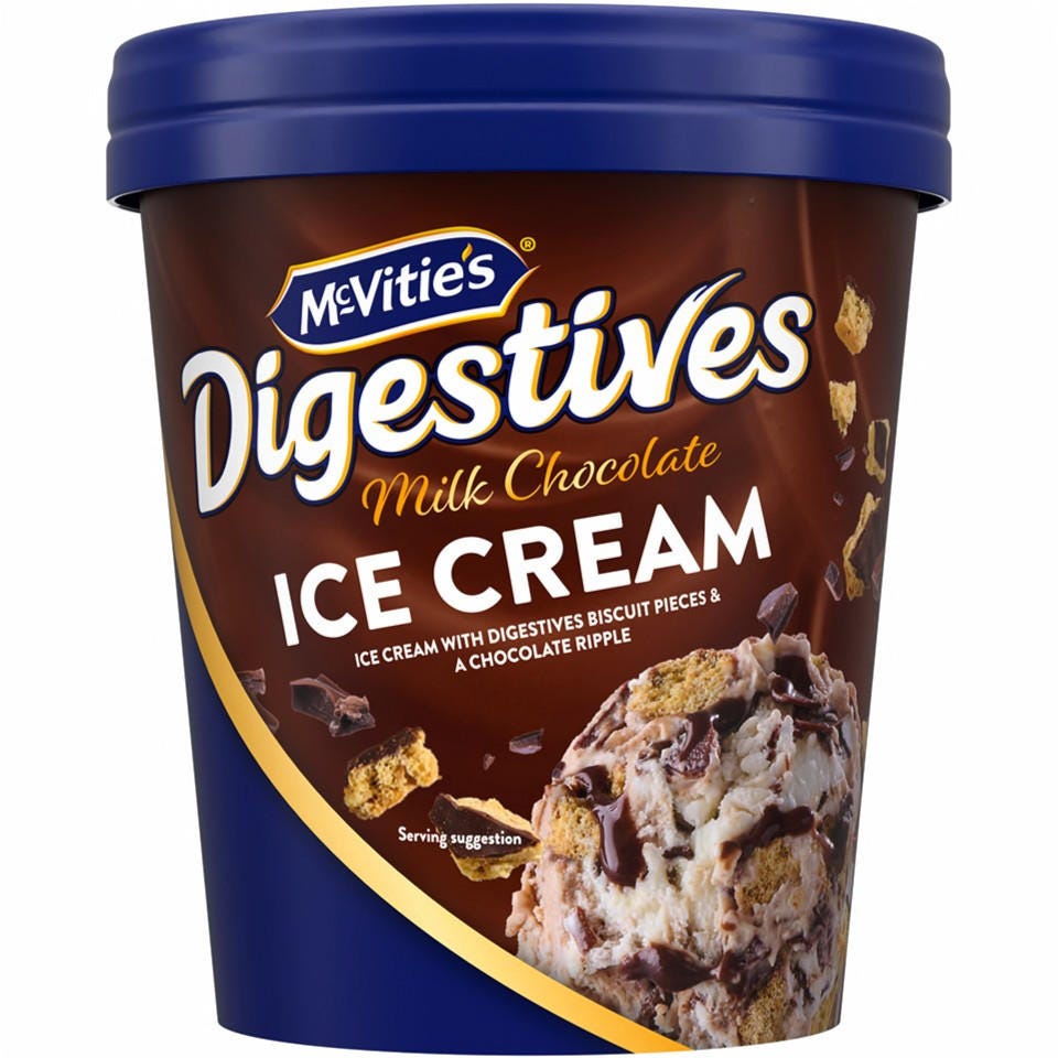 Milk Chocolate Digestives Ice Cream, 500ml