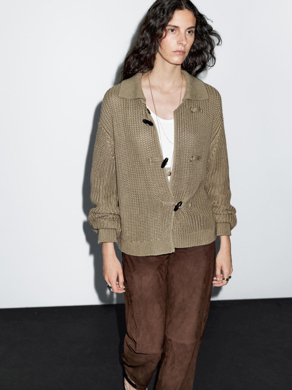 Mercerised Cotton Cardigan 