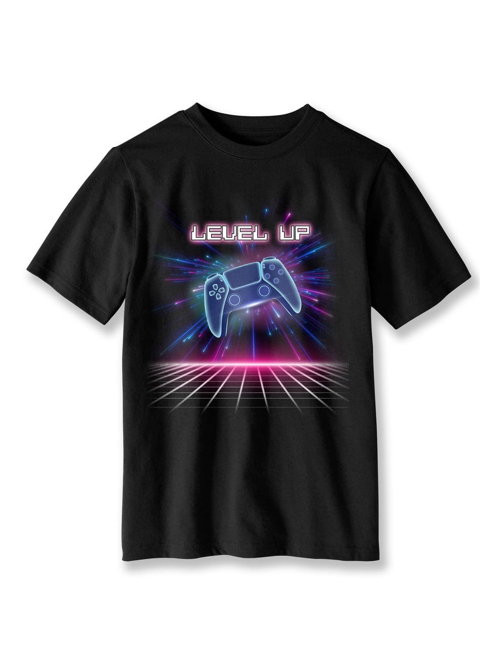 Wonder Nation Boys Level Up Matrix, Crew Neck, Short Sleeve, Graphic T-Shirt