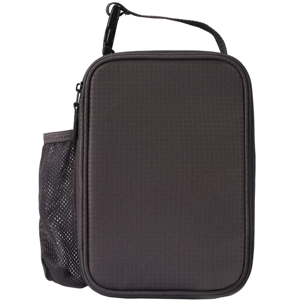Gray Insulated Polyester Lunch Bag