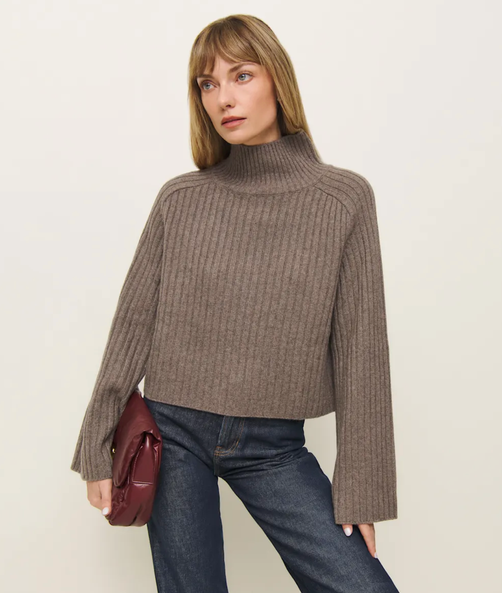 Brooke Cashmere Cropped Turtleneck