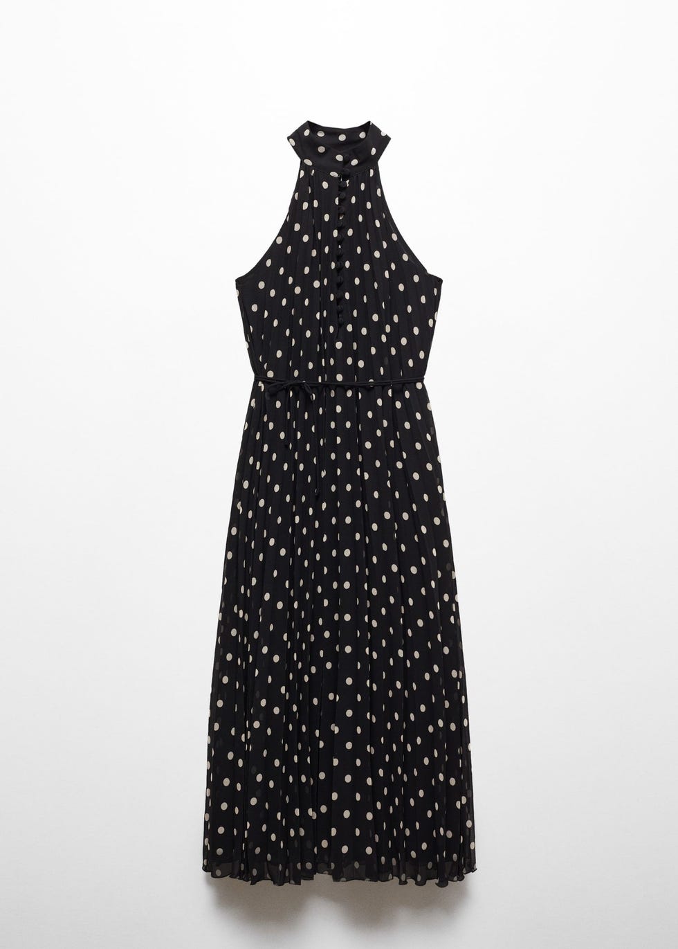 Vestido plisado lunares