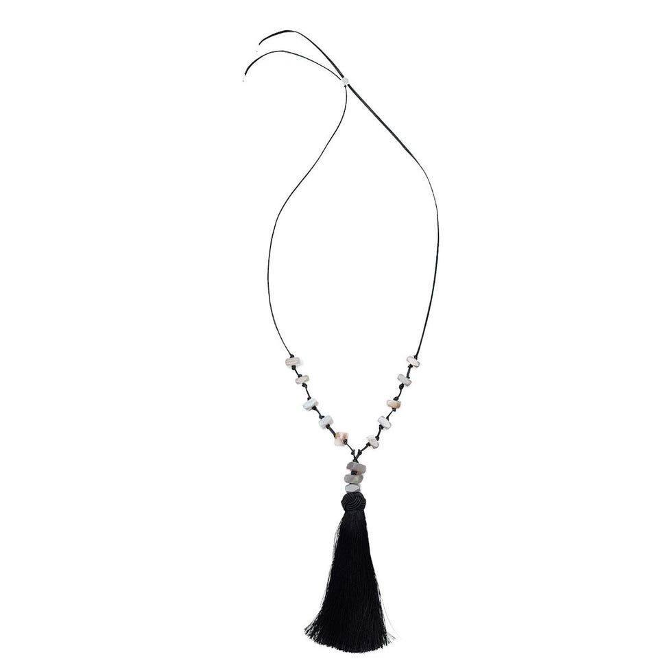 Rhinestone Tassel Necklace