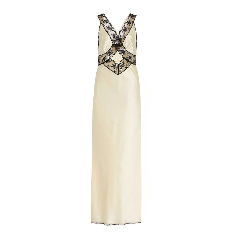 Willa Lace-Trimmed Cutout Silk Maxi Dress