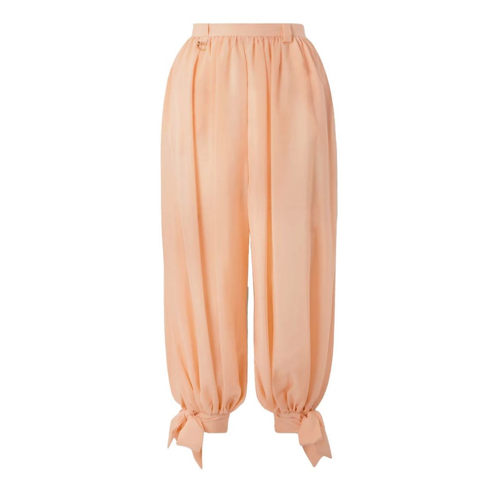 Pleated Silk-Charmeuse Tapered Pants