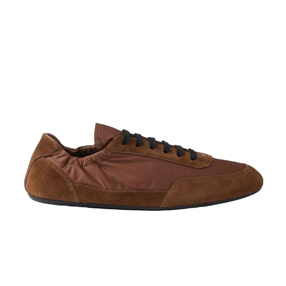 Collapse Re-Nylon and Suede Sneakers