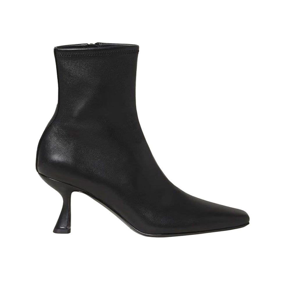 Lambskin Kitten-Heel Booties
