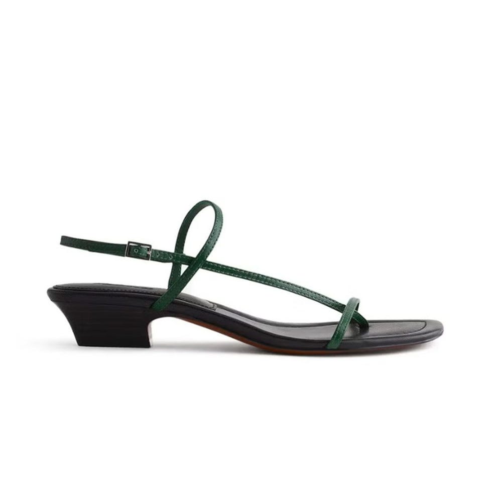 The Maycie Asymmetric T-Strap Sandals