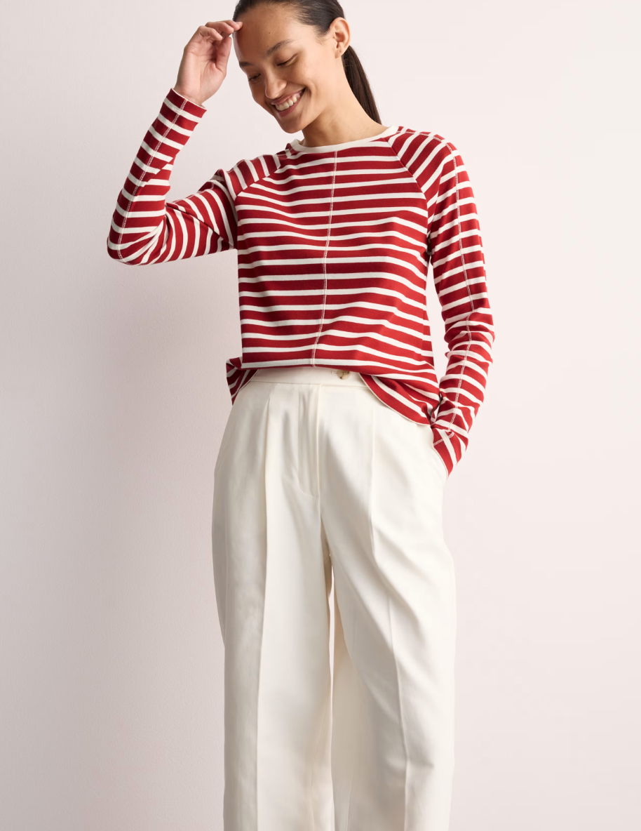 Pure Cotton Striped Top