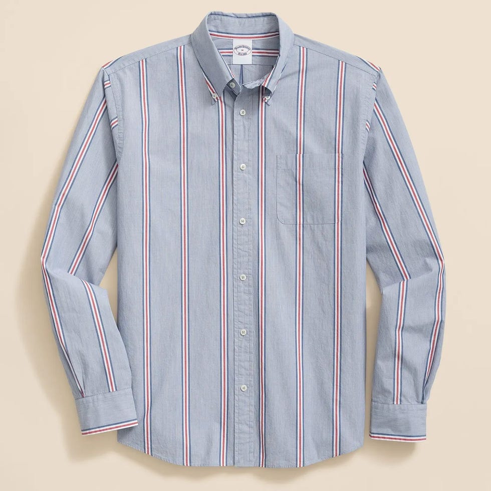 Friday Shirt, Poplin Ribbon Stripe