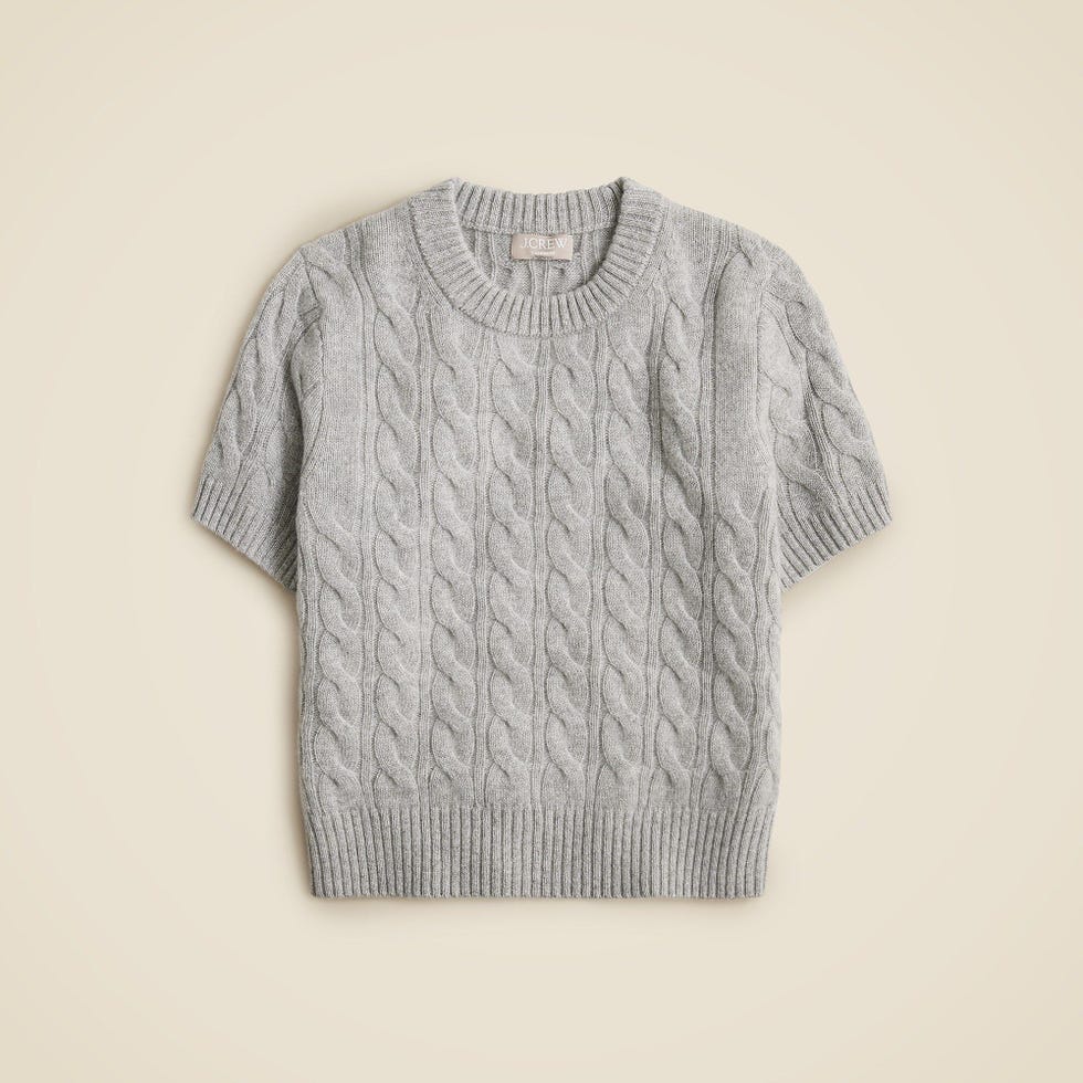 Cashmere Cable-Knit T-Shirt