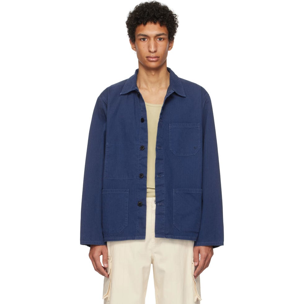 Blue Buddy Herringbone Chore Jacket