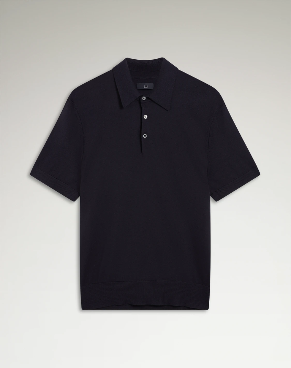 Polo de manga curta de lã merino