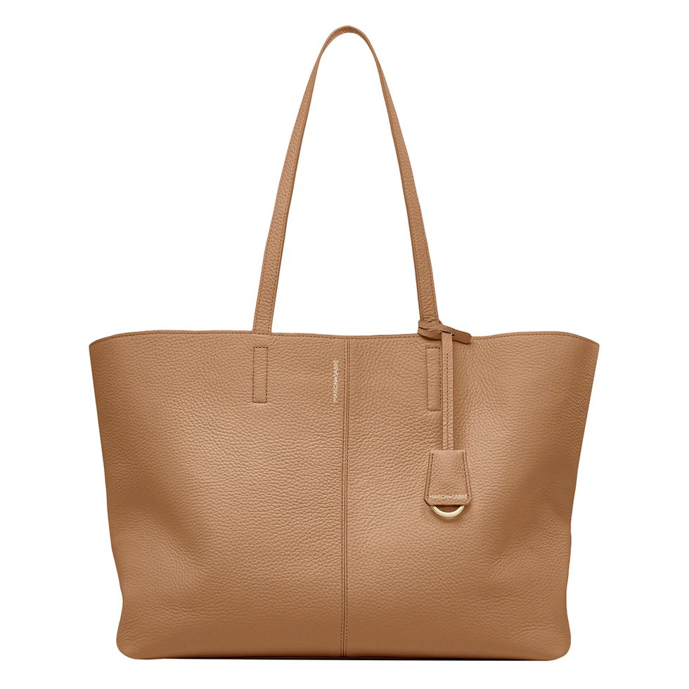 Large Leather Snap Soft Tote