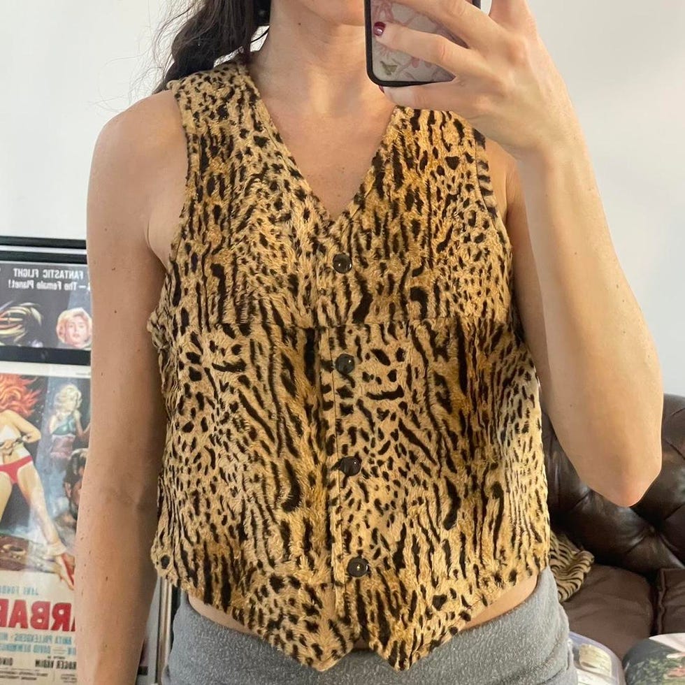 Animal-Print Gilet
