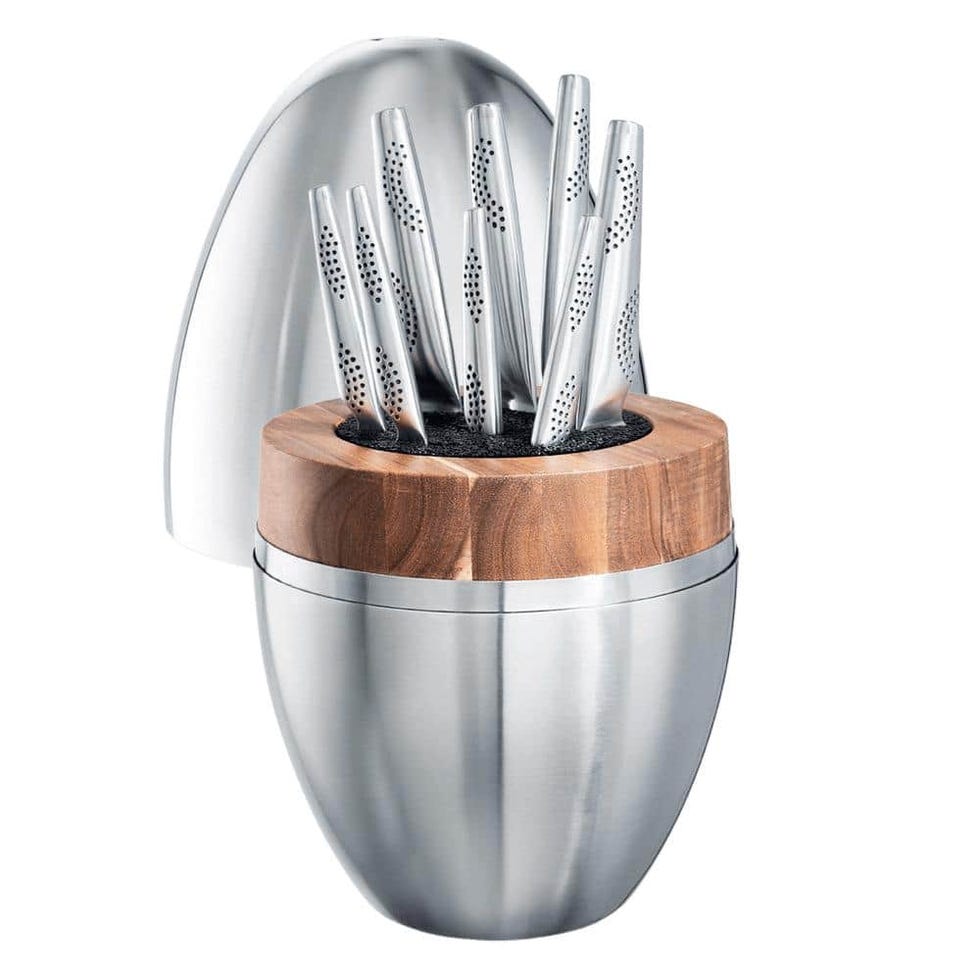 ID3 9-Piece Stainless Steel Knife Set with Egg Knife Block