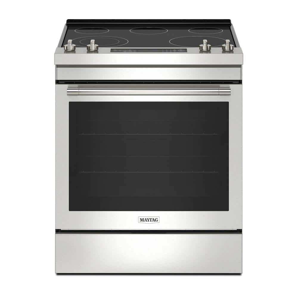 Maytag MES8800PZ 30-Inch Slide-In Electric Range on a white background