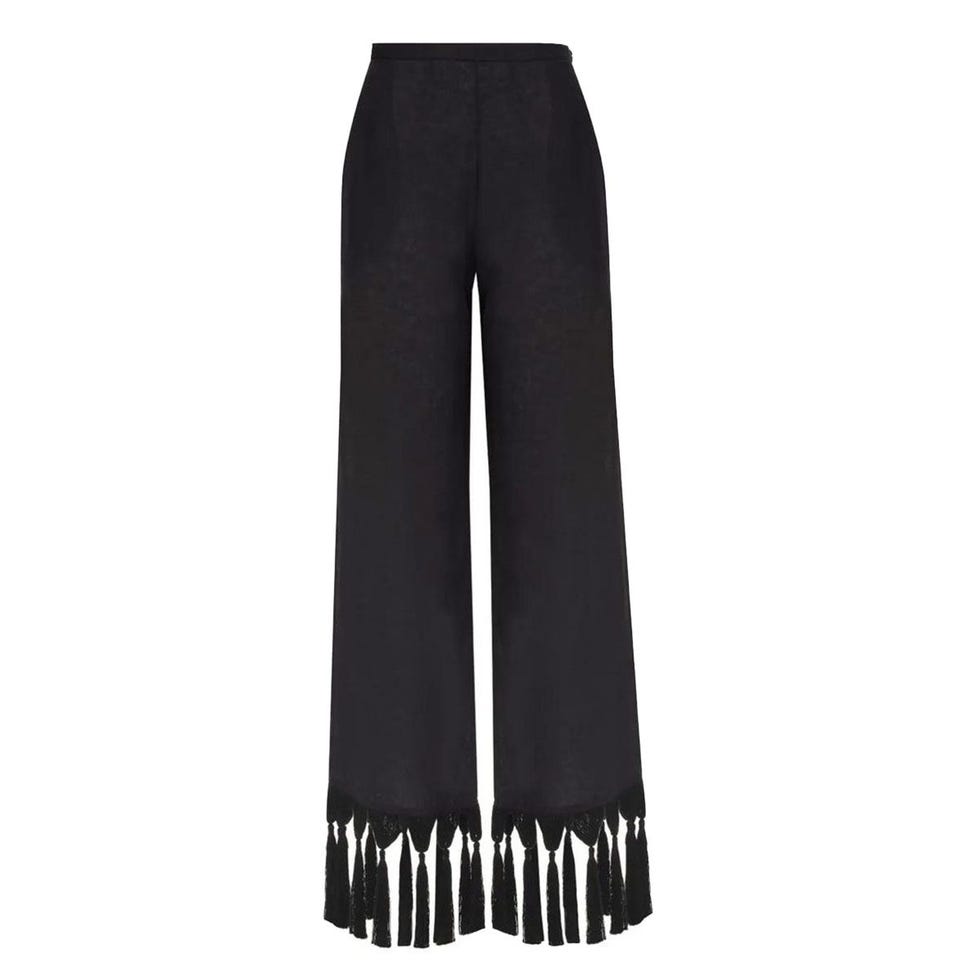 Marlino Fringe-detail Linen Trousers