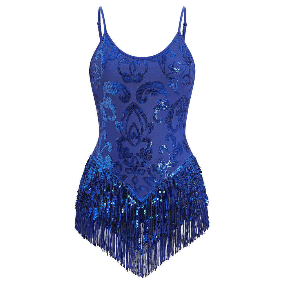 Sequins Fringe Bodysuit