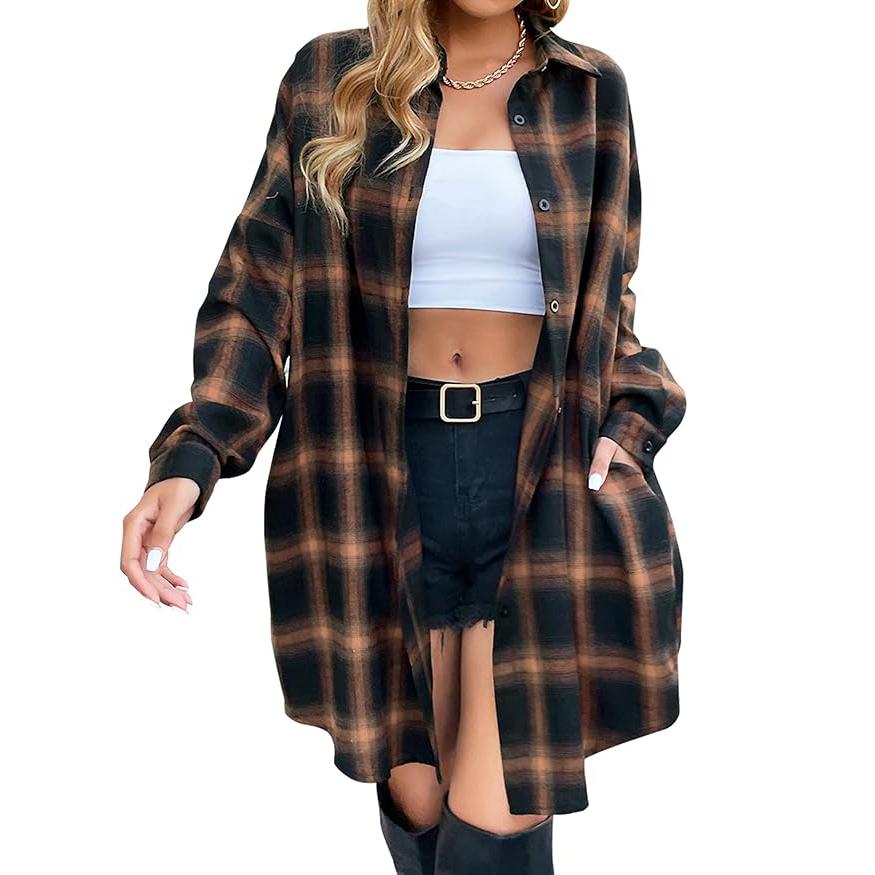 Women's Button Down Flannel Shirt