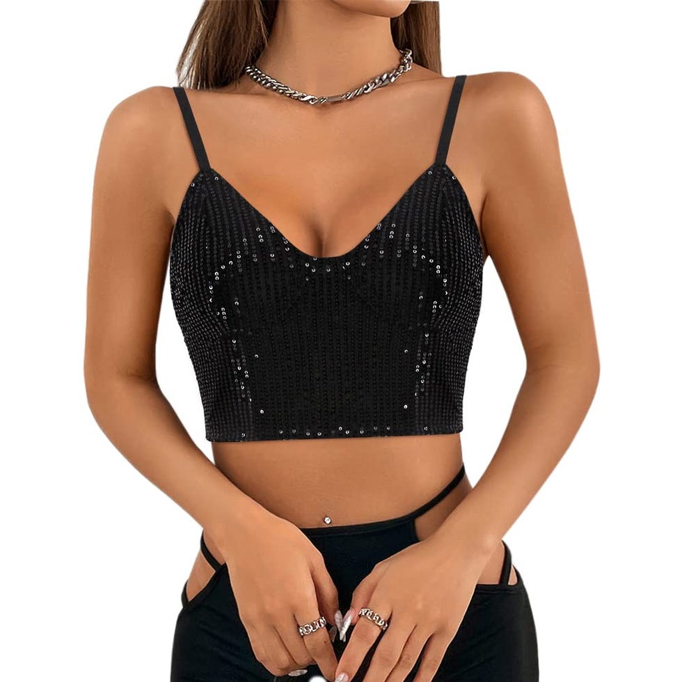 Women's Sequin Crop Top