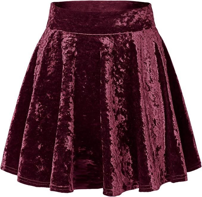 Stretchy Mini Flared Skater Skirt