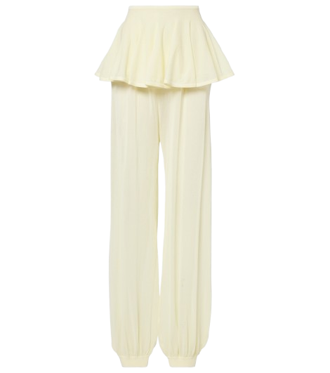 Hose mit weitem Bein und Schößchen
