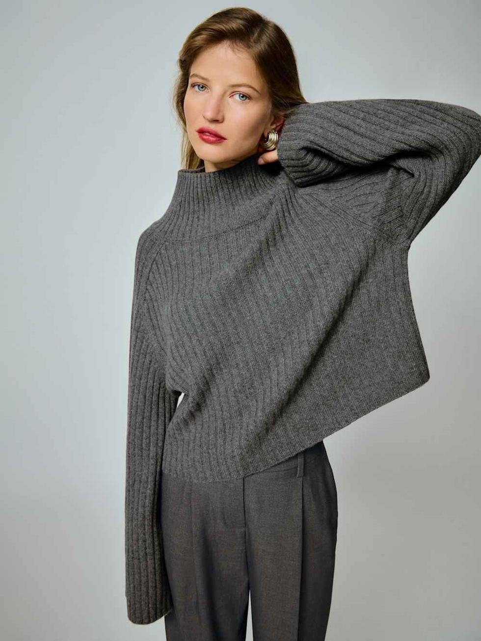 Kurzer Rollkragenpullover „Brooke“ aus Kaschmir