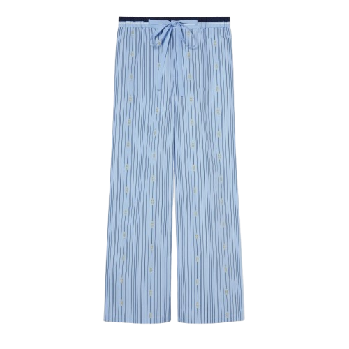 Bedruckte Hose aus Baumwollpopeline