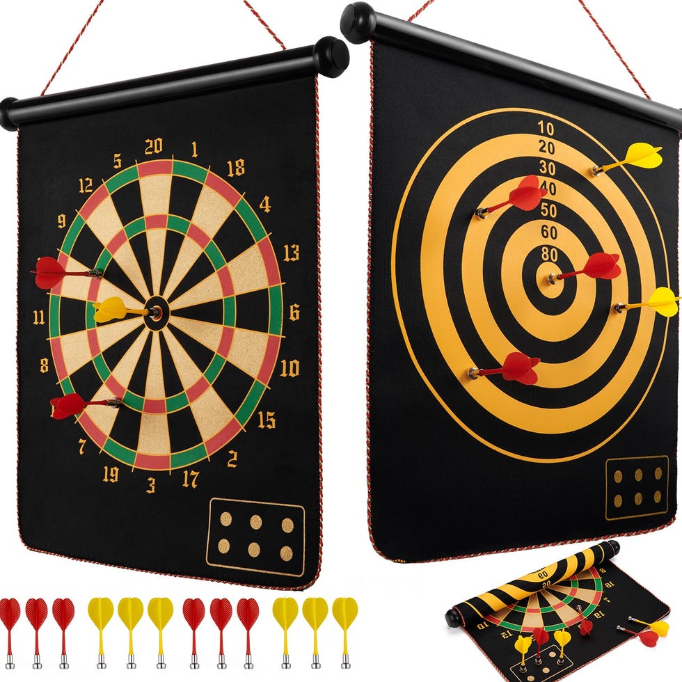 Double-Sided Magnetic Dart Board